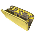 Hermes Azap Silk in Long Zip Around Wallet Bolduc Au Carre Ribbon Pattern Lemon