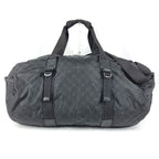 Louis Vuitton Boston Bag Practical Leather Nylon Black