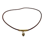 Hermes Viviride Heart Choker Leather Accessories Necklace — view 2