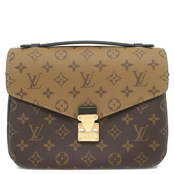 Louis Vuitton 2-Way Bag Pochette Metis MM Monogram Canvas Reverse Gold Brown