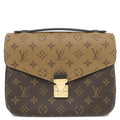 Louis Vuitton 2-Way Bag Pochette Metis MM Monogram Canvas Reverse Gold Brown