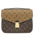 Louis Vuitton 2-Way Bag Pochette Metis MM Monogram Canvas Reverse Gold Brown