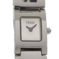 Fendi Logo Stainless Steel Quartz Analog Display Silver Dial Watch
