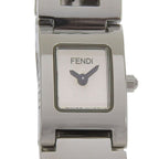 Fendi Logo Stainless Steel Quartz Analog Display Silver Dial Watch