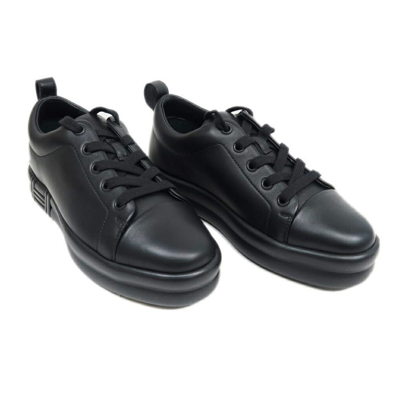 Hermes Happy Sneakers Size 36 Black Leather Shoes Apparel — view 2