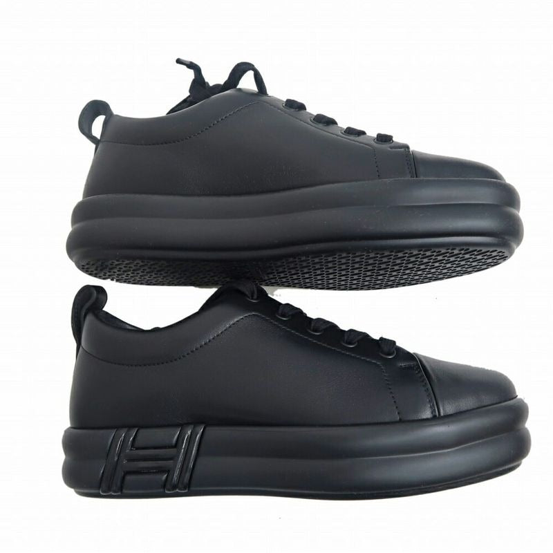 Hermes Happy Sneakers Size 36 Black Leather Shoes Apparel — view 5