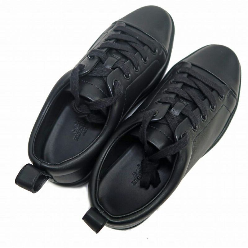 Hermes Happy Sneakers Size 36 Black Leather Shoes Apparel — view 7