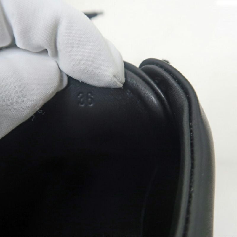 Hermes Happy Sneakers Size 36 Black Leather Shoes Apparel — view 9