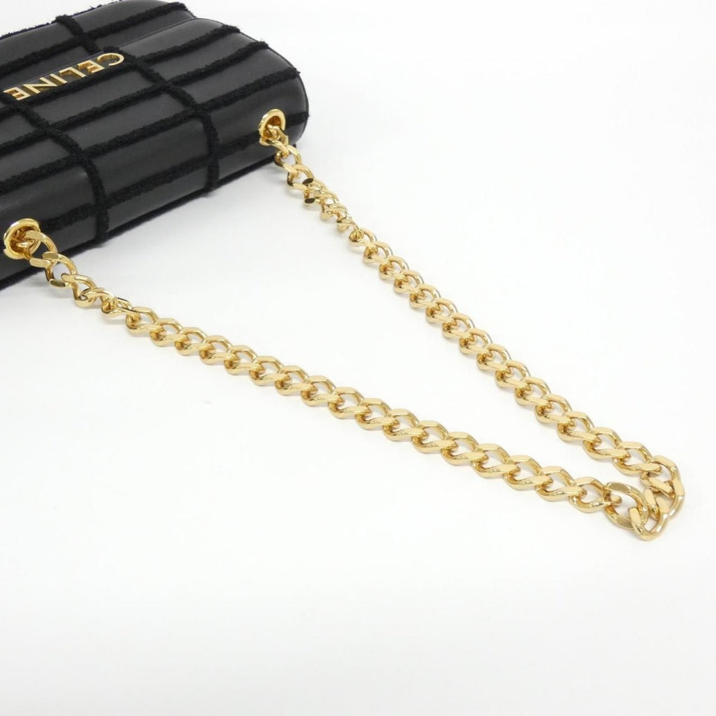 Celine Shoulder Bag Leather Black — view 7