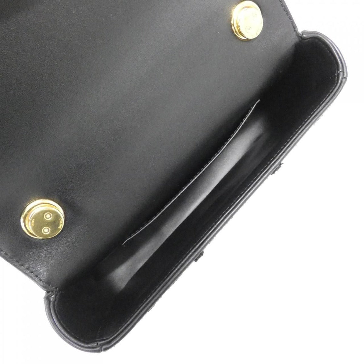Celine Shoulder Bag Leather Black — view 8