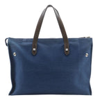 Hermes Cabas Mirror PM Medle Canvas Navy L Handbag Blue