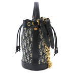 Dior Oblique Backpack Canvas Leather Navy