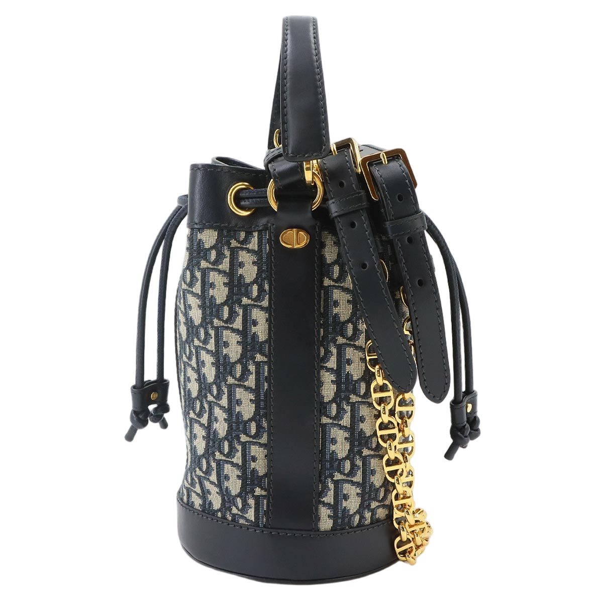 Dior Oblique Backpack Canvas Leather Navy