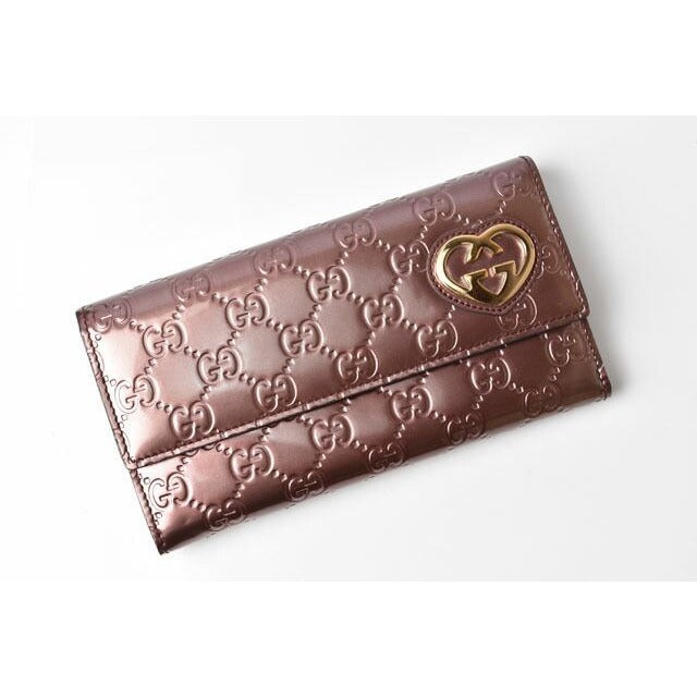 Gucci Wallet Long GG Pattern Heart Shape Interlocking G Metallic — view 2