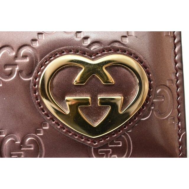 Gucci Wallet Long GG Pattern Heart Shape Interlocking G Metallic — view 7