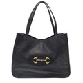 Gucci Horsebit Leather Tote Black
