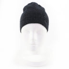 Chanel Cashmere Silk CC Logo Knit Cap Beanie Hat Black Lame — view 3
