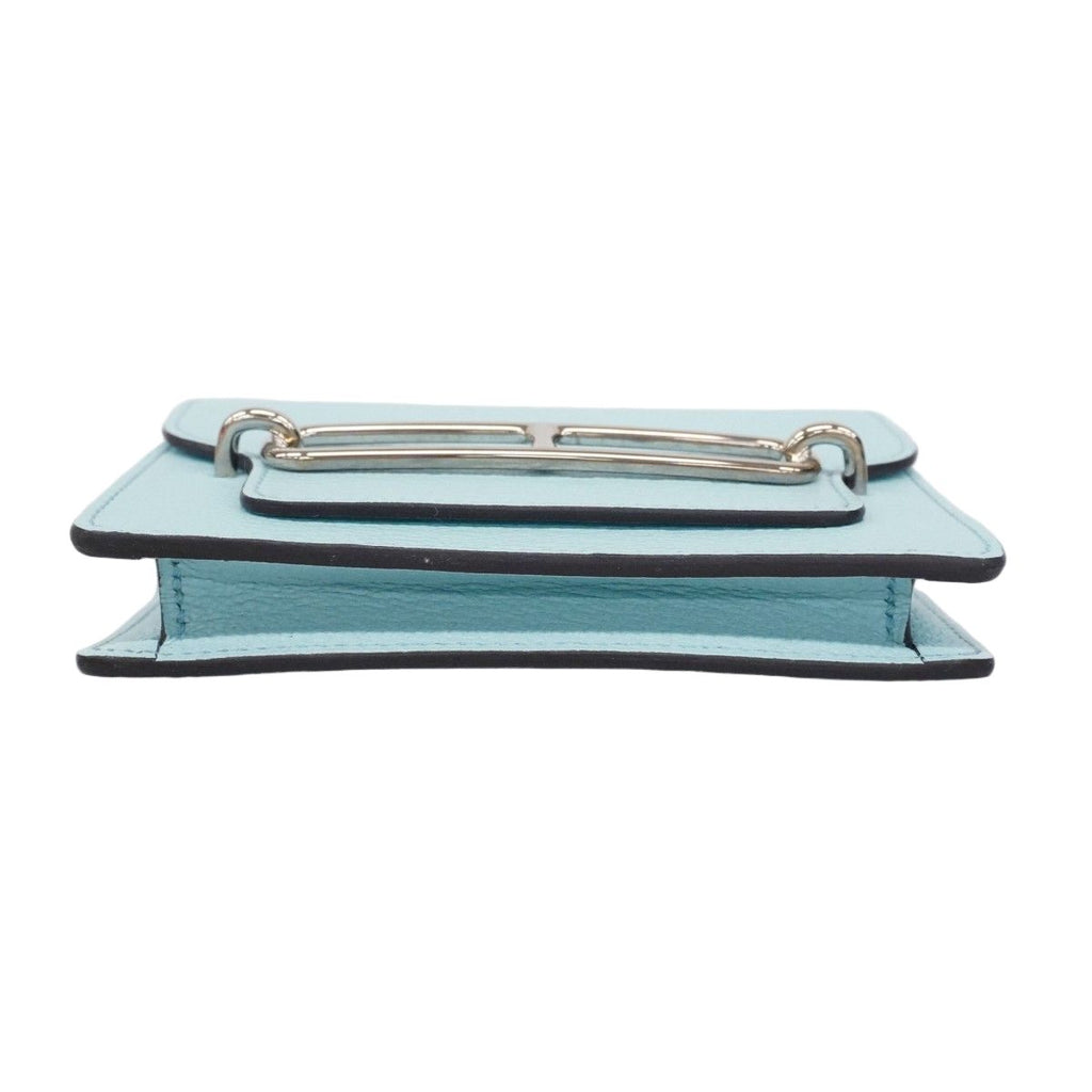 Hermes Wallet Roulis Slim Chevre Misor Blue Zephyr Silver — view 2