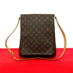 Louis Vuitton Vintage Musette Leather Shoulder Bag Pochette Sacoche Brown 63385