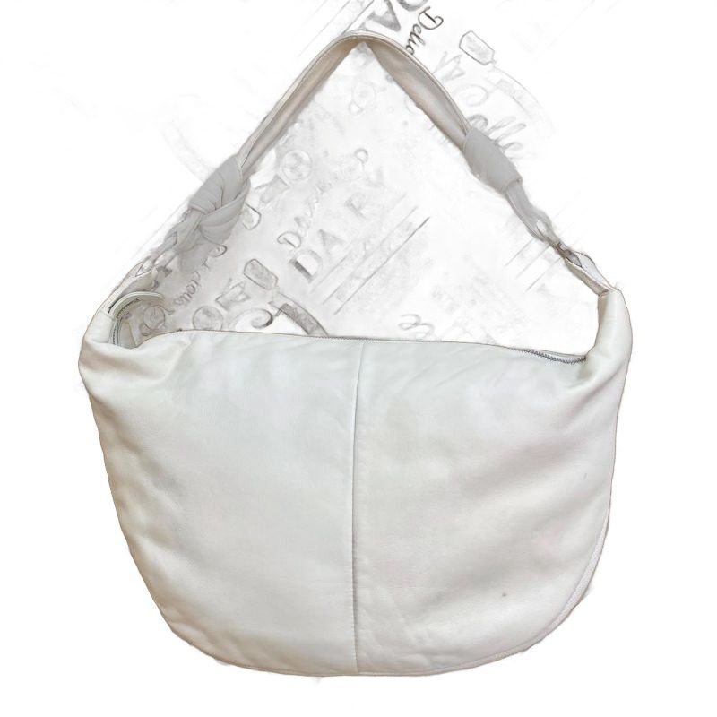 Loewe Handbag Half Moon Leather White Anagram Travel