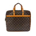 Louis Vuitton Porte Documents Pegase Monogram Leather Brown Business Bag Gold