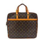 Louis Vuitton Porte Documents Pegase Monogram Leather Brown Business Bag Gold