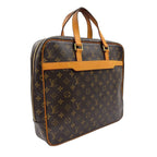 Louis Vuitton Porte Documents Pegase Monogram Leather Brown Business Bag Gold — view 2