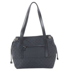 Gucci GG Canvas 019 Leather Tote Shoulder Hand Black