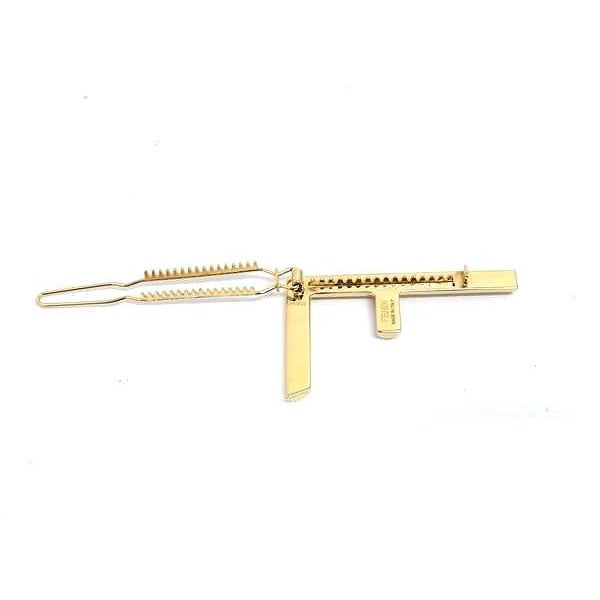 Fendi Bijoux Hair Clip Accessory Gold Fn1854 — view 3