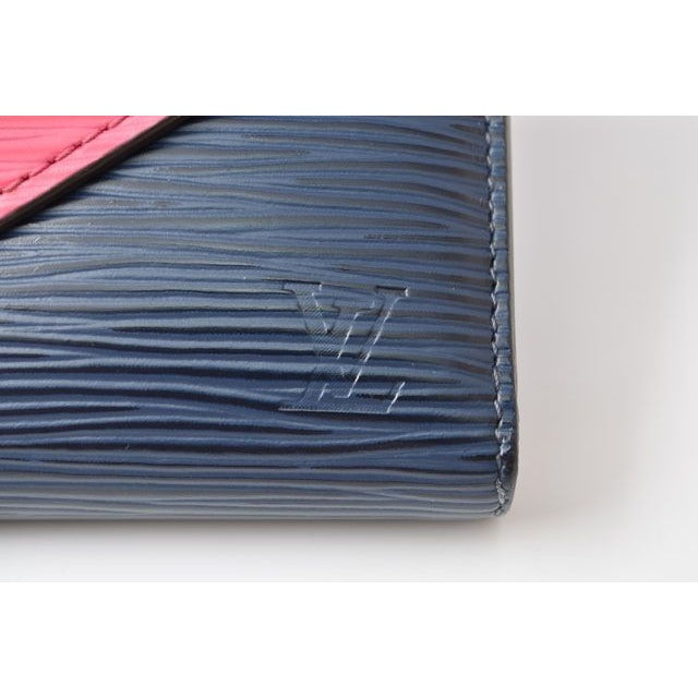 Louis Vuitton Wallet Trifold Portefeuille Victorine Epi Andigo Blue — view 7