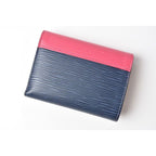 Louis Vuitton Wallet Trifold Portefeuille Victorine Epi Andigo Blue — view 9