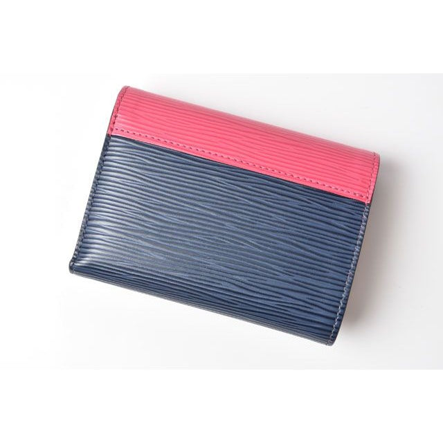 Louis Vuitton Wallet Trifold Portefeuille Victorine Epi Andigo Blue — view 9