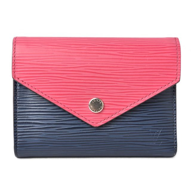 Louis Vuitton Wallet Trifold Portefeuille Victorine Epi Andigo Blue