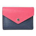 Louis Vuitton Wallet Trifold Portefeuille Victorine Epi Andigo Blue