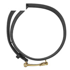 Gucci Belt Horsebit Skinny 80 32 Leather Black Gold