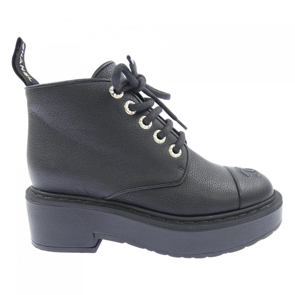 Chanel Lace Up Boots