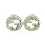 Gucci Silver Interlocking G Earrings 5.7 925 Engraved — view 2