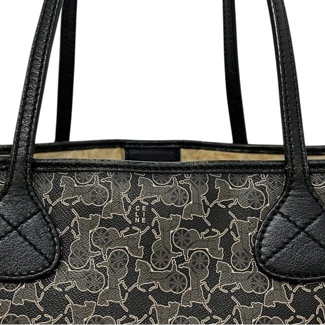 Celine Tote Bag Sulky Gray Black Light Leather — view 2
