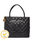 Chanel Tote Gold Quilted No 5 Caviar Leather
