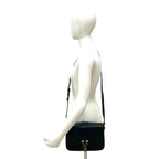 Saint Laurent Yves Logo Leather Shoulder Bag Pochette Black — view 2