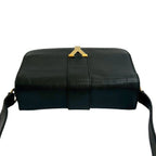 Saint Laurent Yves Logo Leather Shoulder Bag Pochette Black — view 4