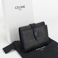 Celine Triomphe Canvas Trifold Wallet
