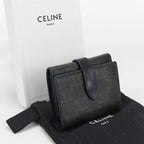 Celine Triomphe Canvas Trifold Wallet