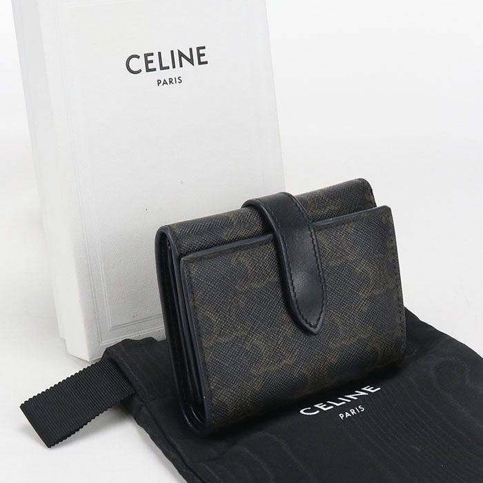 Celine Triomphe Canvas Trifold Wallet