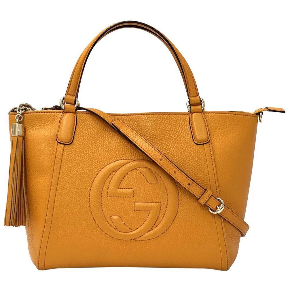 Gucci Soho 2-Way Shoulder Bag Leather Orange
