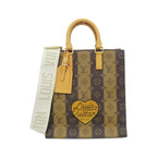 Louis Vuitton Monogram Stripe Sac Plat Messenger Bag Brown Marron