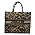 Dior Book Tote Bag Large Leopard