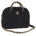 Chanel 2-Way Bag Coco Mouton Black