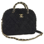 Chanel 2-Way Bag Coco Mouton Black