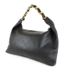 Chanel Maxi Hobo AS Black Gold Calfskin Handbag — view 2